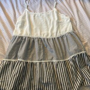 White and gray dress